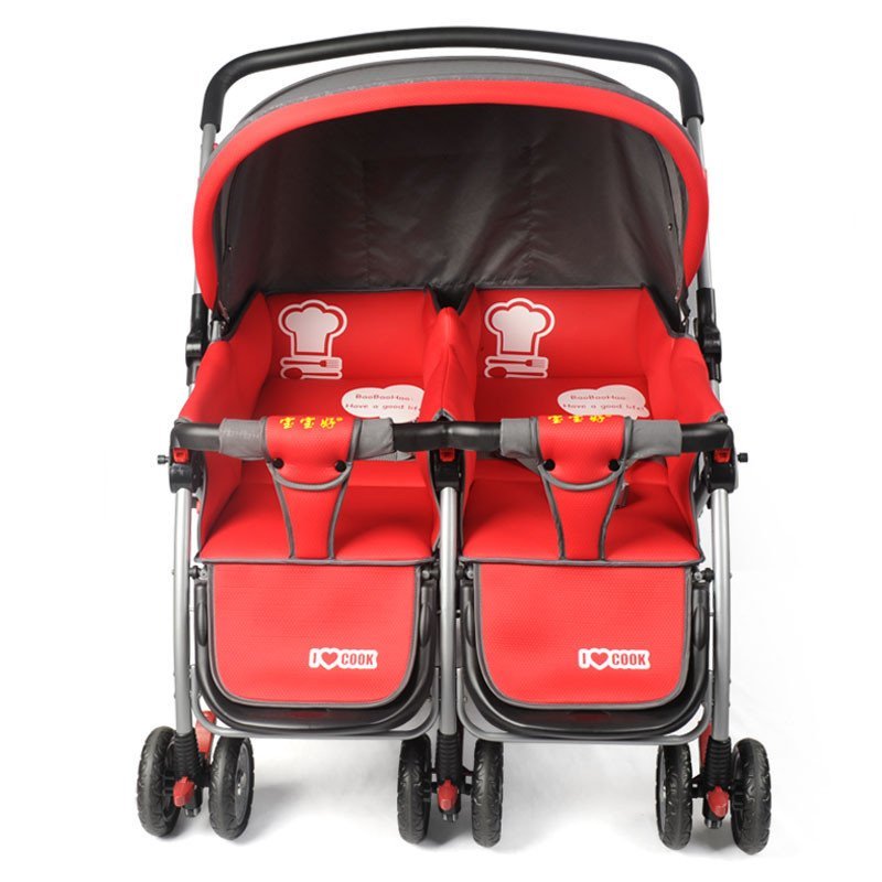 宝宝好703双胞胎婴幼儿手推车可折叠可换向婴儿推车可坐躺双胞胎车