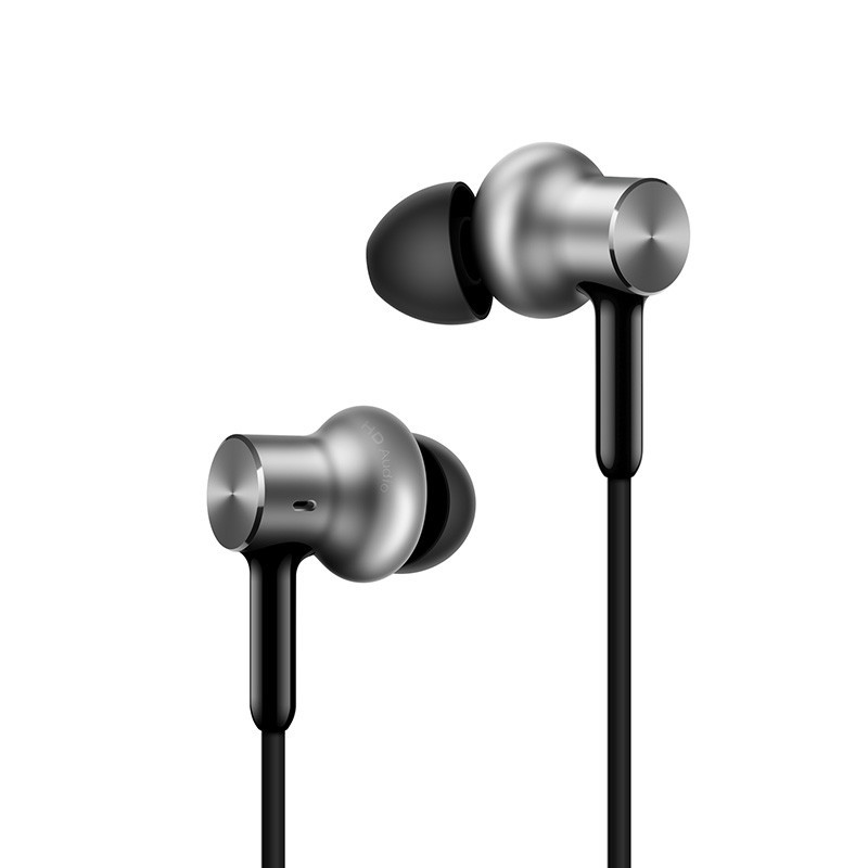 小米（MI）圈铁耳机Pro 银色 入耳式线控手机耳机 音乐运动降噪耳塞 手机电脑原装正品