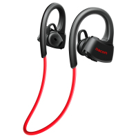 彬格 飞鱼P10运动蓝牙耳机游泳防水双耳跑步立体耳挂式头戴无线音乐适用于苹果7安卓通用版 黑红