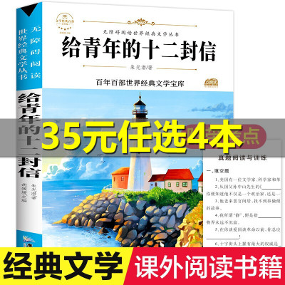 给青年的十二封信朱光潜八年级下册必读青少版阅读世界经典文学名著短篇小说故事书老师七