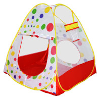 立健 儿童帐篷海洋球池宝宝玩具游戏屋婴儿波波球 圆点三角帐篷+50个海洋球