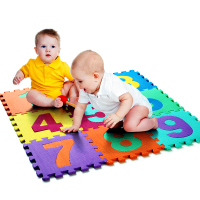 立健 宝宝爬行垫泡沫地垫婴儿拼图地垫儿童游戏垫爬爬垫 数字10片装(长31.5CM/片)