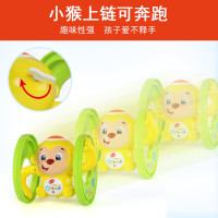 立健 儿童1-3岁电动翻斗玩具会跑的发条上链上弦翻滚猴子音乐