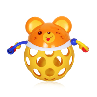 立健 新生婴儿动物软胶带声铃铛球 0-1岁宝宝益智健身球儿童玩具球
