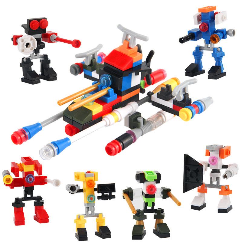 立健 兼容乐高式拼装积木变形机器人金刚益智儿童玩具男孩 6-12岁 单盒图片