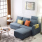 索菲亚 斯莫布艺沙发组合 北欧简约时尚沙发小户型客厅家具 可拆洗 月灰色