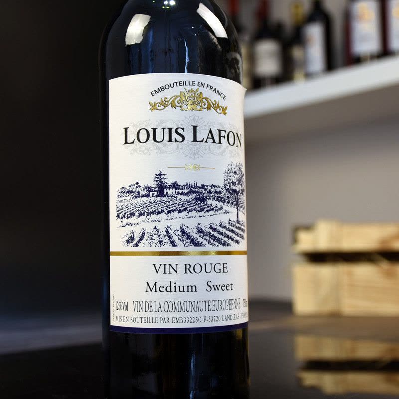 法国进口红酒 路易拉菲半甜红葡萄酒整箱750mL*6瓶图片