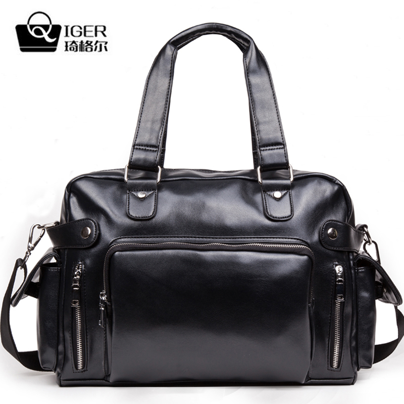 琦格尔新款超大容量手提旅行包袋 时尚旅游包休闲包真品皮包单肩斜挎包