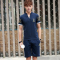 2017夏季新款男士T恤套装立领休闲套装韩版时尚男士套装运动套装815