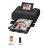 佳能CP1200手机照片打印机家用迷你无线便携式彩色相片旅行游玩冲印机910 黑色套餐四