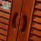 云图家具 实木简易百叶窗大容量简约现代木质玄关收纳鞋柜