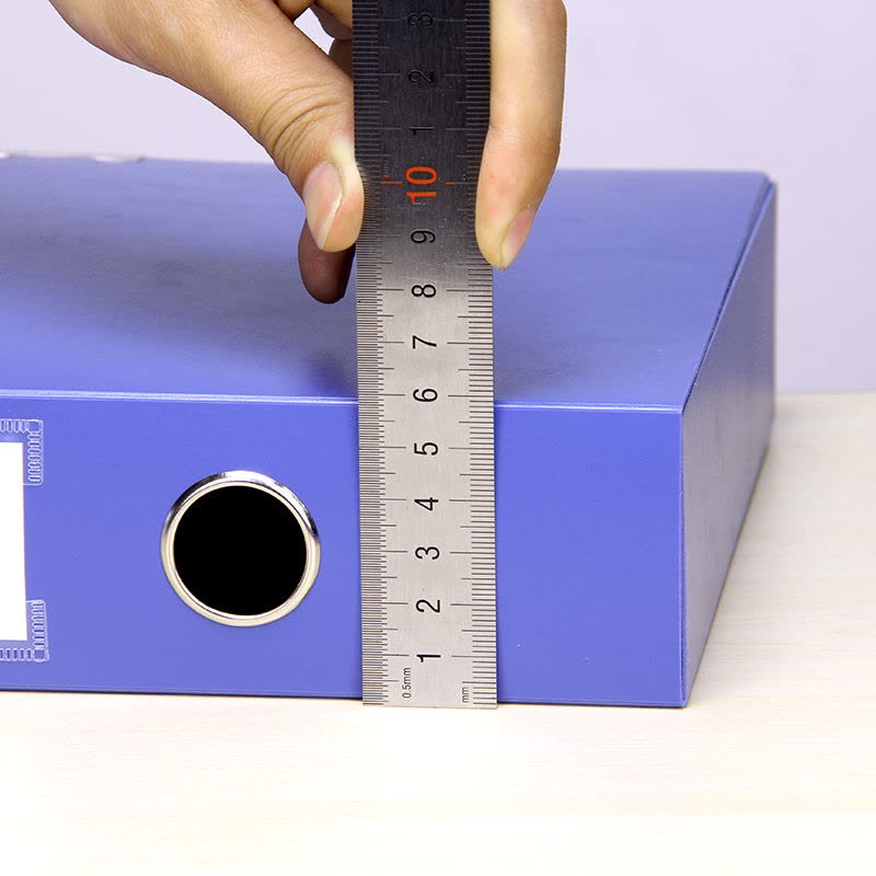 得力(deli)5683档案盒PP塑料A4文件盒资料盒办公文件收纳背宽5.5cm蓝色图片