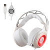 西伯利亚（XIBERIA）T18 游戏耳机 7.1声道头戴式 电竞降噪音乐运动耳麦 有线单USB接口 发光 吃鸡 白色