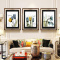 柠檬树客厅装饰画现代简约沙发背景墙画欧式三联挂画卧室美式壁画