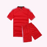 夏装短袖圆领光板足球服 足球衣训练服套装 运动会 男 足球印号