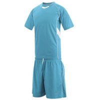 夏装短袖圆领光板足球服训练队服套装 比赛队服足球服