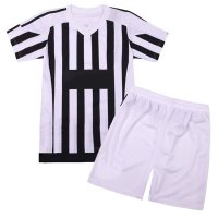 夏季尤文图斯短款儿童球服 15-16尤文主场童装球衣小孩男女套装球迷版