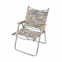 户外凳子椅子用品铝合金培训办公折叠扶手椅子户外沙滩便携折叠椅 迷彩 63*54*79cm