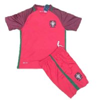 夏季短袖短裤儿童学生足球训练服套装 葡萄牙主客场俱乐部球迷版足球服套装 透气排汗足球比赛服套装