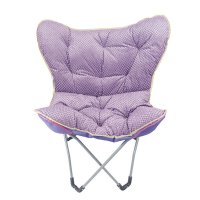 家用懒人沙发 欧式时尚蝴蝶椅 客厅创意折叠椅 浅紫色 47*87*82cm