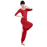 欧伦萨 运动户外瑜伽舞蹈2016春夏运动健身瑜伽服装健身瑜伽服套装时尚女中袖莫代尔大码舞蹈服