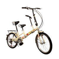 户外运动亲子自行车母子车折叠自行车双人自行车亲子车女式变速母婴单车5831