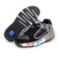 欧伦萨 户外体育用品轮滑滑板创意时尚发光鞋单轮单轮后跟鞋底带轮子带LED灯暴走鞋轮子鞋