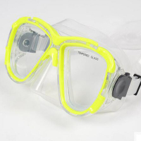 户外运动钢化玻璃雾潜水镜 潜水面镜 近视硅胶潜水眼镜 Q215