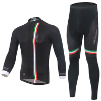 欧伦萨 户外运动骑行服长袖套装 自行车服 春秋季吸湿排汗速干衣裤
