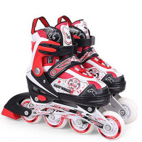 欧伦萨 户外运动溜冰鞋儿童全套装轮滑鞋旱冰男女可调闪光直排轮