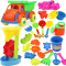 儿童沙滩玩具 小号鳄鱼船12件套装宝宝玩沙挖沙带桶铲子戏水洗澡玩具决明子工具玩沙子模具