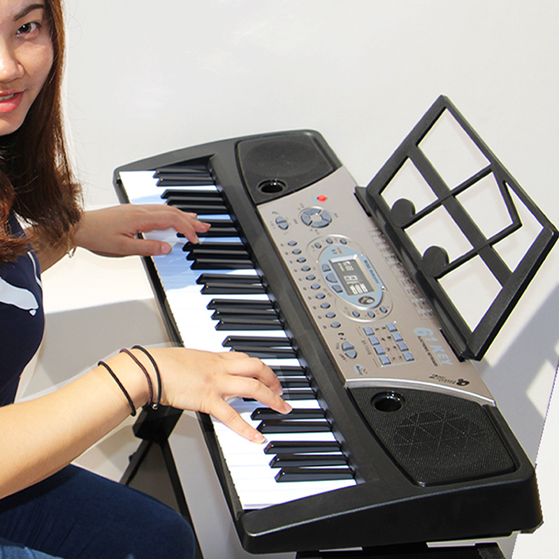 可弹奏电子琴61键儿童成人初学智能钢琴 男孩女孩礼物3-6-8-12岁教学型音乐乐器 多功能小钢琴 可外接USB