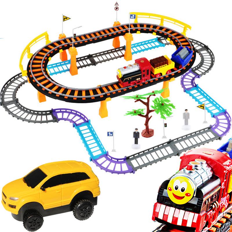 托马斯小火车玩具 儿童双层电动轨道车组合套装 男孩汽车女孩益智玩具赛车3-4-5-6-7-8-9岁生日礼物 小孩动手组装图片