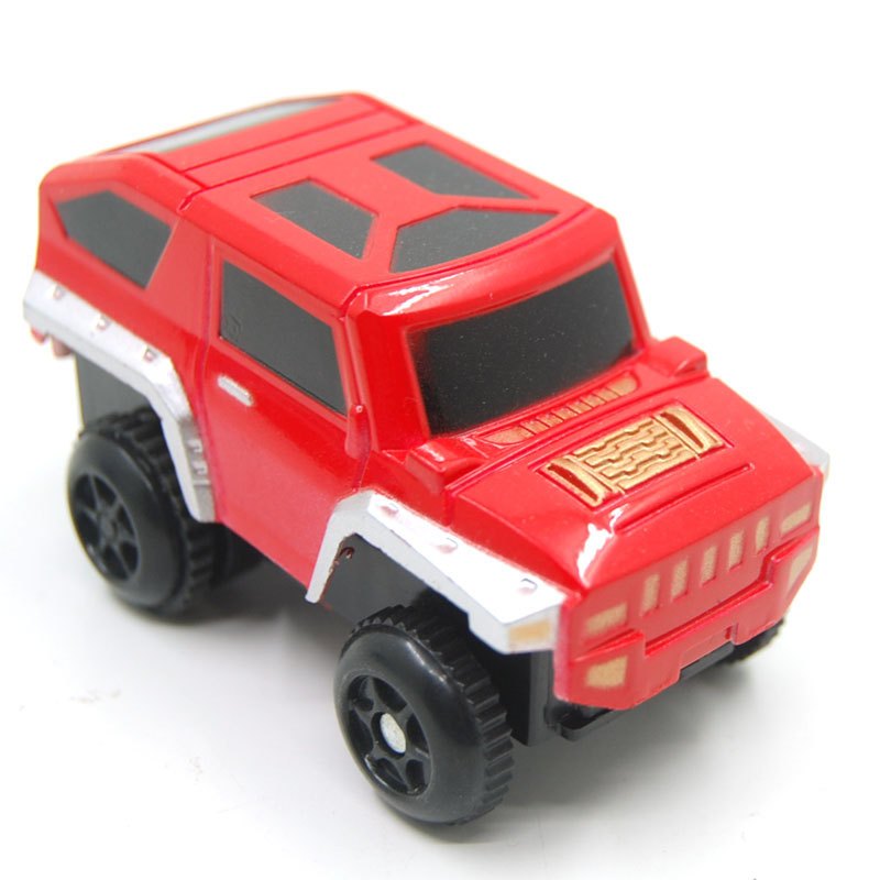 白色警车小汽车 轨道玩具专用配件小车 儿童电动玩具汽车轨道车赛车