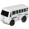 白色警察小巴士 轨道玩具专用配件小车 儿童电动玩具汽车轨道车赛车