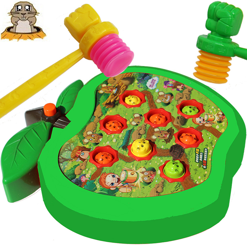 儿童电动打地鼠玩具 大号音乐游戏机敲击果虫幼儿宝宝益智玩具1-2-3岁 婴儿敲打玩具12个月生日礼物