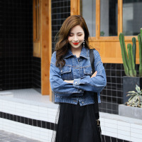迪鲁奥(DILUAO)秋季牛仔外套女韩版秋装2021年新款短款上衣秋款时尚小款外衣女士 图片色