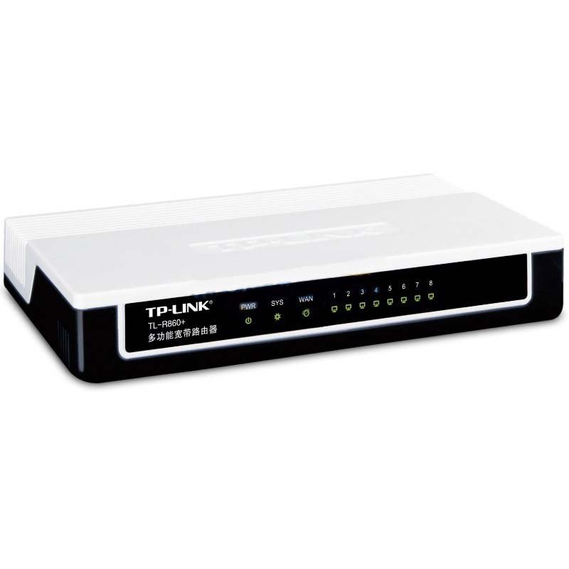 普联（TP-LINK）TL-R860+ 8口百兆多功能小企业办公家用宽带有线路由器流量控制