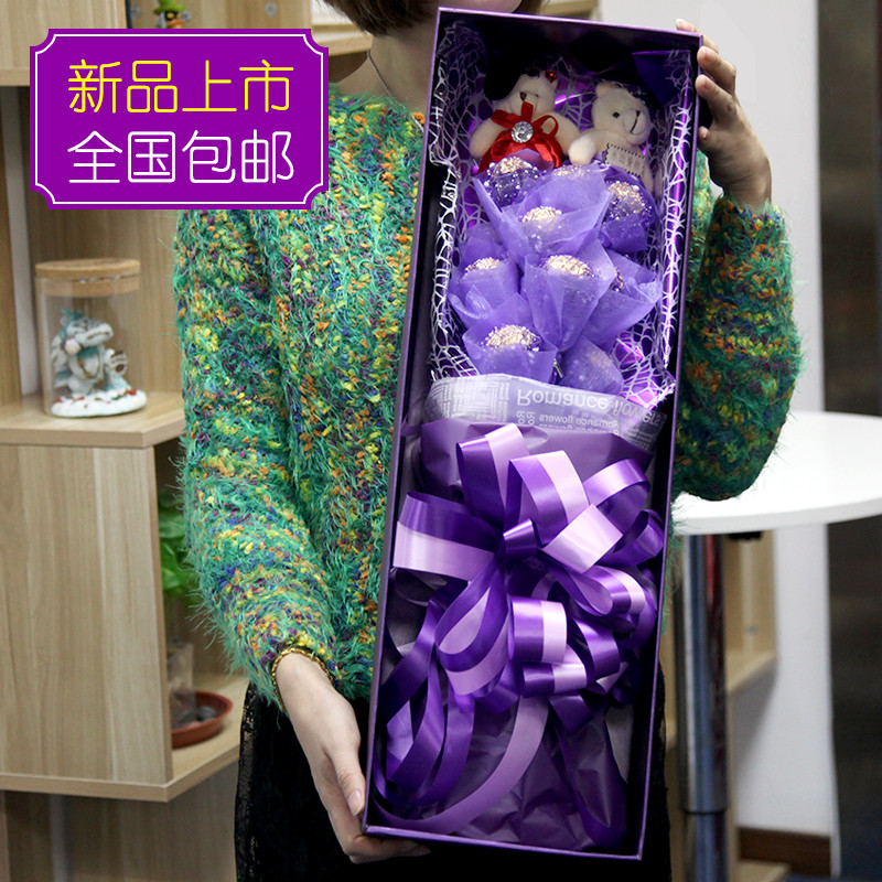 费列罗巧克力花束11颗果仁巧克类装礼盒装情人节礼物送女友送朋友高清大图