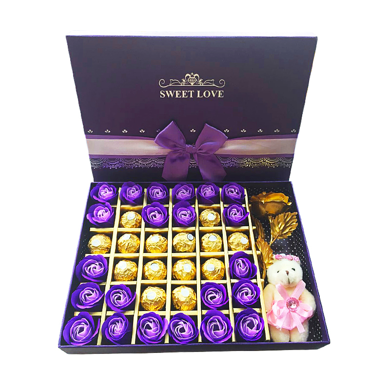 费列罗巧克力14粒 紫色礼盒 情人节 圣诞节礼物 结婚伴手礼