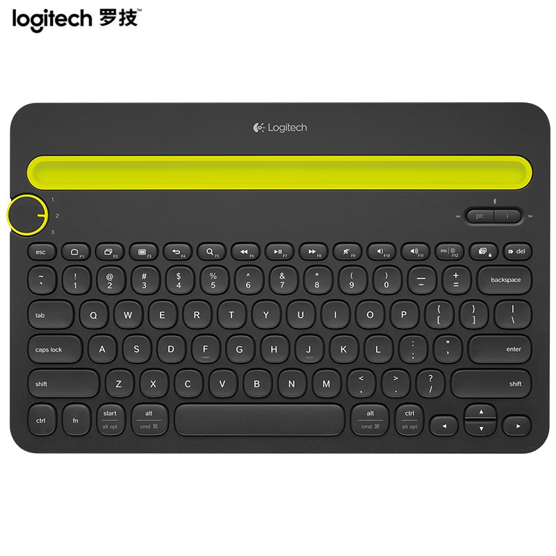 logitech 罗技 K480 79键 蓝牙无线薄膜键盘 黑色 无光