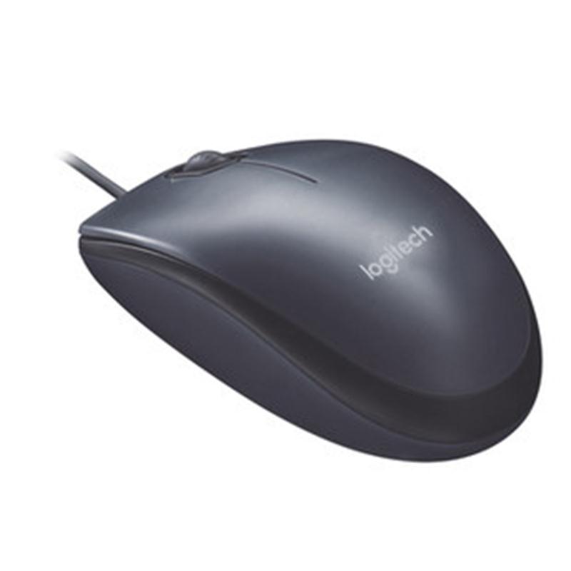 罗技M90 有线鼠标USB笔记本鼠标电脑游戏家用办公光电鼠标 黑色高清大图