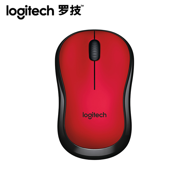 罗技（Logitech）M220 无线静音鼠标笔记本台式电脑无声M186升级版包邮（红色）