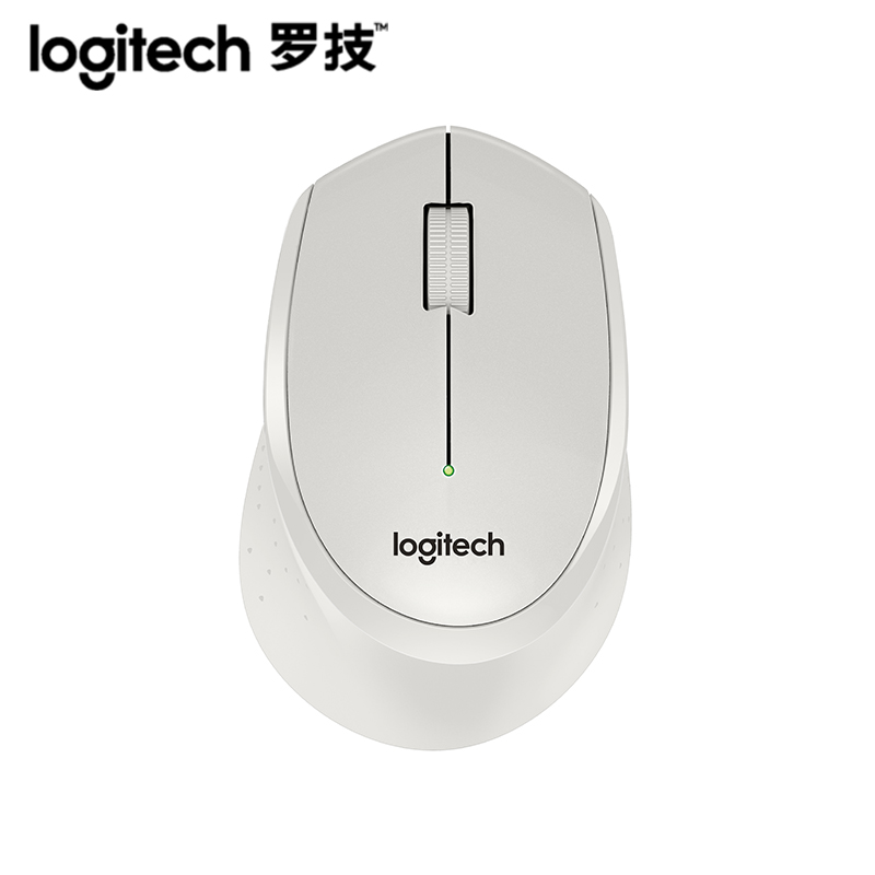 罗技（Logitech）M330 无线静音鼠标 办公笔记本省电无声鼠标M280/M275升级(白色)