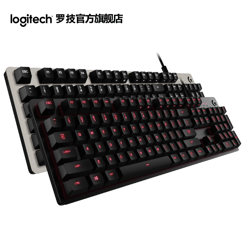 罗技(Logitech)G413机械游戏键盘(银)全尺寸背光机械键盘 金属拉丝铝合金面板