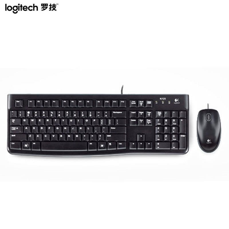 罗技(Logitech)MK120 USB键鼠套装 鼠标键盘套装 黑色图片