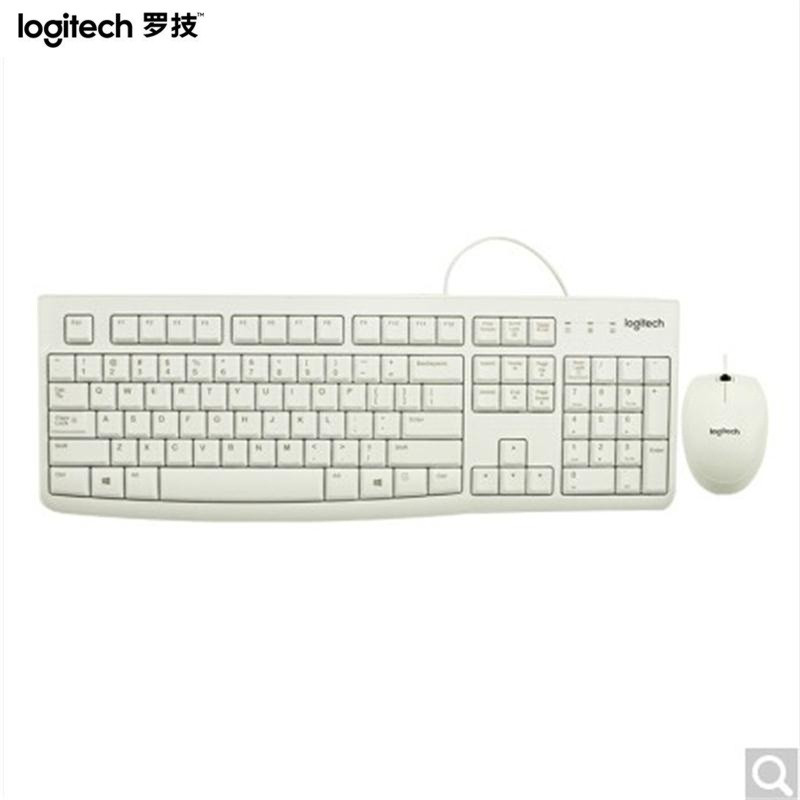 罗技（Logitech）MK120 USB键鼠套装 鼠标键盘套装 白色高清大图