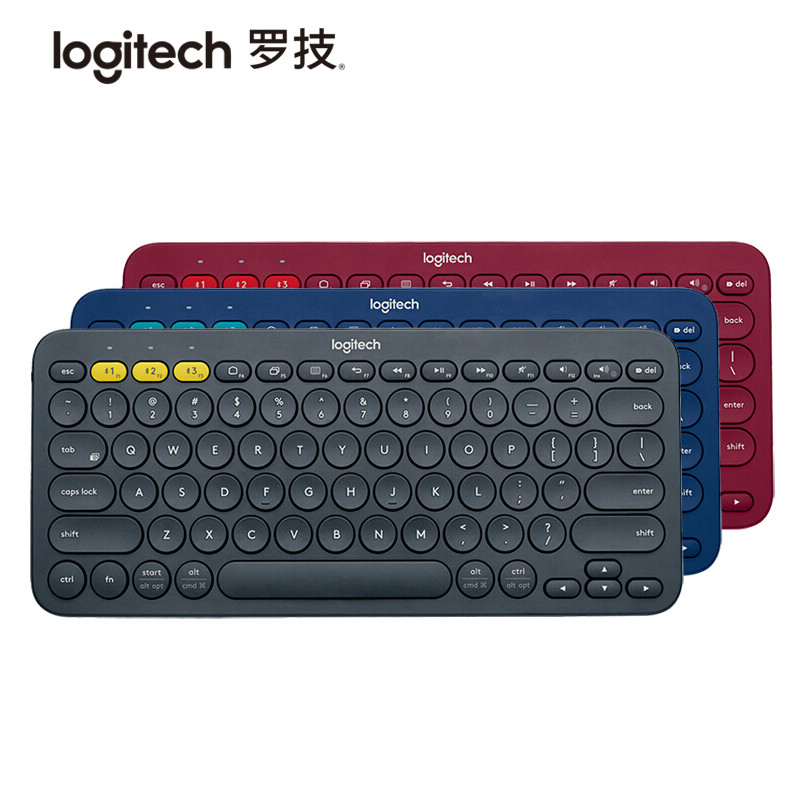 罗技(Logitech)K380多设备蓝牙键盘 灰色[不支持五笔输入法]高清大图