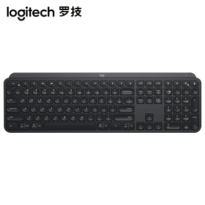 罗技MX Keys 键盘 无线蓝牙键盘 办公键盘 超薄 全尺寸 智能背光 深灰色