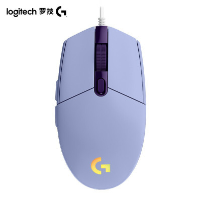 罗技 G G102二代游戏鼠标RGB宏编程鼠标吃鸡鼠标绝地求生LOL英雄联盟CF有线鼠标电竞鼠标游戏紫色